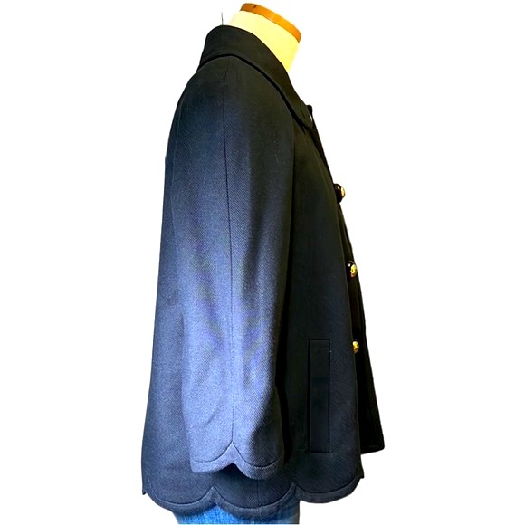 Florence Broadhurst for Kate Spade Buttoned Coat, Navy Blue, size 8 - Picture 8 of 15